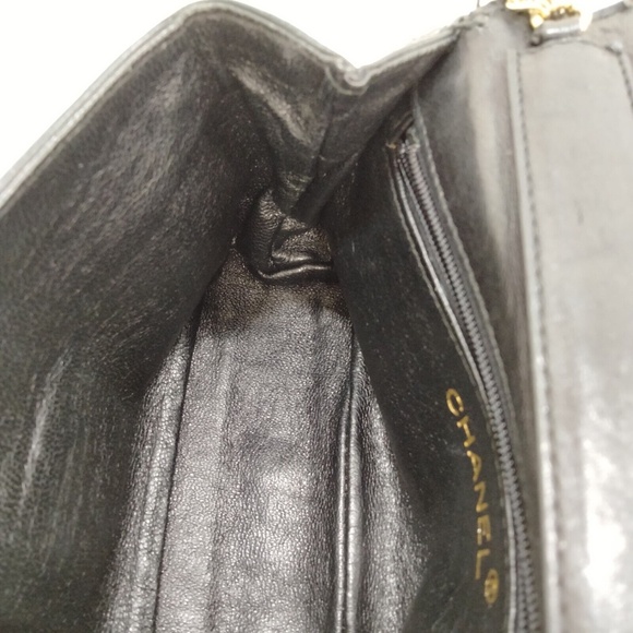 CHANEL - Shoulder Bag Coco Mark Black Lamb Skin R1.006 - Picture 8 of 11